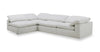 Sky Modular 4-Piece Fabric Sectional with Removable Feather Down Cushions - Nathan Wheat | Sofa sectionnel modulaire Sky 4 pièces en tissu avec coussins amovibles en duvet et plumes - blé Nathan