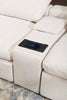 Sky Modular 4-Piece Fabric Sectional with Removable Feather Down Cushions - Nathan Wheat | Sofa sectionnel modulaire Sky 4 pièces en tissu avec coussins amovibles en duvet et plumes - blé Nathan