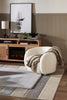 Solo 31.1" Sherpa Fabric Curved Accent Chair - Ice Cream  | Fauteuil d’appoint courbé Solo de 31,1 po en tissu sherpa - crème glacée