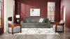 Stratus 108" Faux Fur Fabric Full-Size Sofa Bed with Power Sliding - Fog Grey | Sofa-lit double Stratus de 108 po en tissu de fausse fourrure avec coulissement électrique - gris brouillard