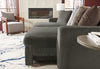 Stratus 108" Faux Fur Fabric Full-Size Sofa Bed with Power Sliding - Fog Grey | Sofa-lit double Stratus de 108 po en tissu de fausse fourrure avec coulissement électrique - gris brouillard