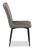 Tavo Dining Chair with Microfibre Polyester Fabric, Metal - Grey | Chaise de salle à manger Tavo en tissu de microfibre de polyester et en métal - grise