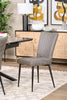 Tavo Dining Chair with Microfibre Polyester Fabric, Metal - Grey | Chaise de salle à manger Tavo en tissu de microfibre de polyester et en métal - grise