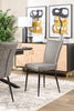 Tavo Dining Chair with Microfibre Polyester Fabric, Metal - Grey | Chaise de salle à manger Tavo en tissu de microfibre de polyester et en métal - grise
