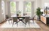 Tavo Dining Chair with Microfibre Polyester Fabric, Metal - Grey | Chaise de salle à manger Tavo en tissu de microfibre de polyester et en métal - grise