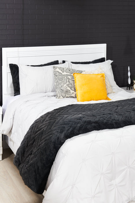 Tilda 3-Piece King Comforter Set - Charcoal
