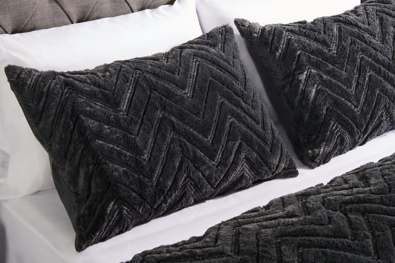 Tilda 3-Piece King Comforter Set - Charcoal