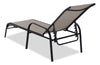 Tuscany Outdoor Patio Lounger with Adjustable Backrest - Metal, UV & Weather Resistant - Beige/Charcoal | Chaise longue Tuscany pour la terrasse à l’extérieur avec dossier réglable - métal, résistante aux rayons UV et aux intempéries - beige et anthracite