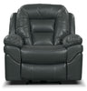 Leo 41" Leather-Look Fabric Power Reclining Chair - Grey | Fauteuil à inclinaison électrique Leo de 41 po en tissu d’apparence cuir - gris