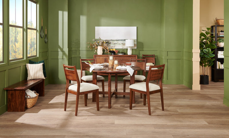 Vale Dining Bench, Wood, 58\"W - Brown