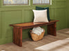 Vale Dining Bench, Wood, 58"W - Brown | Banc de salle à manger Vale de 58 po (l) en bois - brun