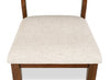 Vale Dining Chair with Polyester Fabric, Wood, Ladder-back - Brown & Beige | Chaise de salle à manger Vale en tissu de polyester et en bois avec dossier en échelle - brune et beige