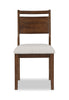 Vale 5pc Dining Set with Table & 4 Chairs, 48"W Round - Brown & Beige | Ensemble de salle à manger Vale 5 pièces avec table ronde de 48 po (l) et 4 chaises - brun et beige