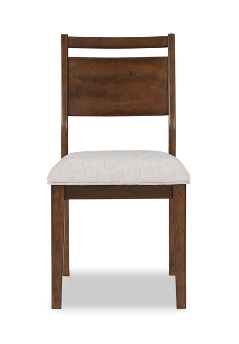 Vale 5pc Dining Set with Table & 4 Chairs, 48\"W Round - Brown & Beige