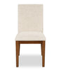 Vale Dining Chair with Polyester Fabric, Wood - Brown & Beige | Chaise de salle à manger Vale en tissu de polyester et en bois - brune et beige