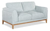 Valley 67.7" Fabric Loveseat with Rubberwood Base and Legs - Grey | Causeuse Valley de 67,7 po en tissu avec base et pattes en hévéa - grise