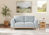 Valley 67.7" Fabric Loveseat with Rubberwood Base and Legs - Grey | Causeuse Valley de 67,7 po en tissu avec base et pattes en hévéa - grise