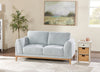 Valley 67.7" Fabric Loveseat with Rubberwood Base and Legs - Grey | Causeuse Valley de 67,7 po en tissu avec base et pattes en hévéa - grise
