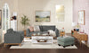 Valley 83.5" Fabric Sofa with Rubberwood Base and Legs - Pewter | Sofa Valley de 83,5 po en tissu avec base et pattes en hévéa - étain