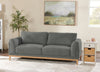 Valley 83.5" Fabric Sofa with Rubberwood Base and Legs - Pewter | Sofa Valley de 83,5 po en tissu avec base et pattes en hévéa - étain