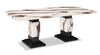 Vega Dining Table, Marble Look, Pedestal Base, 82"W - Black & White | Table de salle à manger Vega de 82 po (L) avec imitation de marbre et base piédestal - noire et blanche