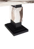 Vega Dining Table, Marble Look, Pedestal Base, 82"W - Black & White | Table de salle à manger Vega de 82 po (L) avec imitation de marbre et base piédestal - noire et blanche