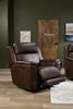 Vibe 40" Genuine Leather Massage Power Reclining Chair with Immersive Audio and Power Headrests - Brown | Fauteuil de massage à inclinaison électrique Vibe de 40 po en cuir véritable avec son immersif et appuie-tête électrique - brun