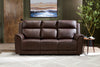 Vibe 85" Genuine Leather Massage Power Reclining Sofa with Immersive Audio and Power Headrests - Brown | Sofa de massage à inclinaison électrique Vibe de 85 po en cuir véritable avec son immersif et appuie-têtes électriques - brun