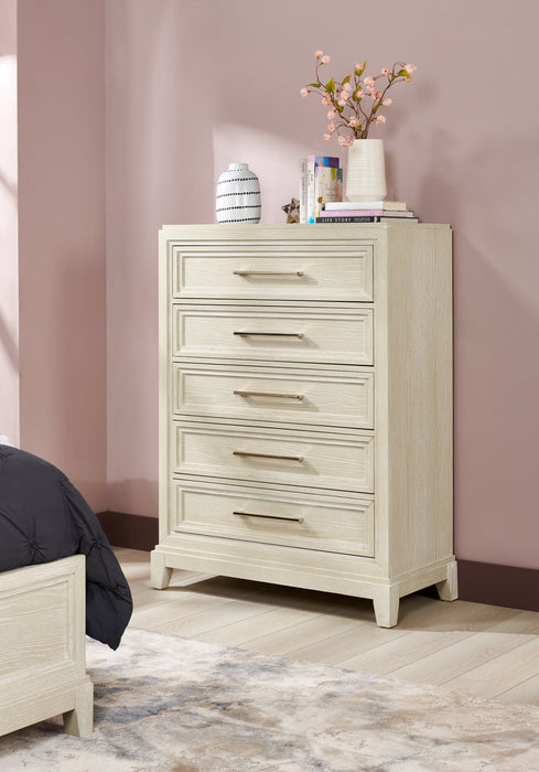 Vida Bedroom 5-Drawer Chest, 38\"W x 52\"H - Sand