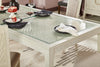 Vida Dining Table with Glass Inserts, 78"W - Sand | Table de salle à manger Vida de 78 po (L) avec incrustations en verre - sable