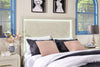 Vida Panel Bed with Headboard & Frame, Sand - Queen Size | Lit à panneaux Vida avec tête de lit et cadre de lit, sable - format grand lit