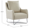 Vine 34.6" Leather-Look Fabric Accent Chair with Metal Legs - Taupe  | Fauteuil d’appoint Vine de 34,6 po en tissu d’apparence cuir avec pattes en métal - taupe  | VINETPAC
