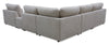 Voyage Modular 6-Piece Right-Facing Fabric Sectional with Console and Removable Back Cushions – Taupe | Sofa sectionnel modulaire de droite Voyage 6 pièces en tissu avec console et coussins de dossier amovibles - taupe
