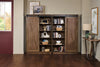 Warren 47.25" Accent Storage Cabinet with Sliding Barn-style Door - Walnut Oak|Armoire décorative de rangement Warren de 47,25 po avec porte coulissante de style grange - chêne noyer