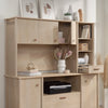 Whitaker Point 66.73" Commercial Grade Hutch with Cabinet & Shelves - Natural Maple|Crédence Whitaker Point de 66,73 po de qualité commerciale avec armoire et tablettes - érable naturel