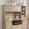 Whitaker Point 66.73" Commercial Grade Hutch with Cabinet & Shelves - Natural Maple|Crédence Whitaker Point de 66,73 po de qualité commerciale avec armoire et tablettes - érable naturel