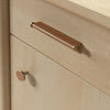 Whitaker Point 65.98" Commercial Grade Executive Office Desk with 5-Drawers & Cabinet - Natural Maple|Bureau de direction Whitaker Point de 65,98 po de qualité commerciale à 5 tiroirs avec armoire - érable naturel