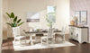 Willow Dining Server with Storage & 2 Drawers, 64"W - Rustic White & Brown | Desserte de salle à manger Willow de 64 po (L) avec rangement et 2 tiroirs - blanc rustique et brune