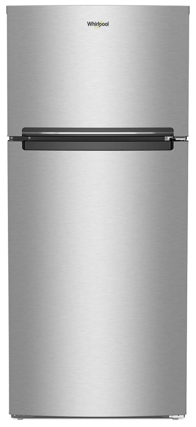 Whirlpool 28" 16.3 Cu. Ft. Top-Mount Refrigerator - Dolos Steel - WRTX5028PM | Réfrigérateur Whirlpool de 16,3 pi³ et de 28 po à congélateur supérieur - acier dolos - WRTX5028PM