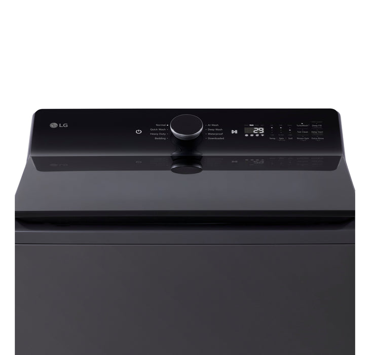 LG 6.1 Cu. Ft. Top-Load Washer with EasyUnload™ and 7.3 Cu. Ft. Electric Dryer with EasyLoad™ - Black