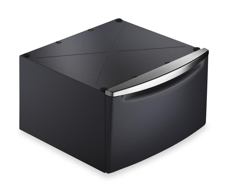 Maytag 15.5\" H Laundry Pedestal w/Storage Drawer - Midnight Steel