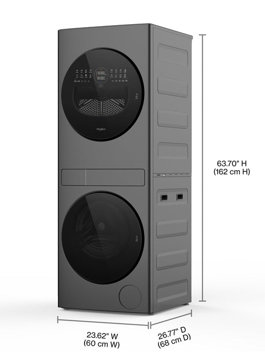 Whirlpool 3.2 Cu. Ft. Washer and Electric 4.3 Cu. Ft. Dryer - Black - YWFH5424SJ