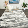 Paris Brushstrokes Cream Shag Area Rug - 6'7" x 9'6"|Carpette à poil long Paris crème à motif de coups de pinceau - 6 pi 7 po x 9 pi 6 po
