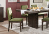 Zelda Dining Chair with Chenille Fabric - Green & Espresso Brown | Chaise de salle à manger Zelda en tissu de chenille - vert et brun espresso