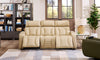 Zen 86" Leather-Look Fabric Power Reclining Massage Sofa with Power Headrests and Drop-Down Console - Apricot | Sofa de massage à inclinaison électrique Zen de 86 po en tissu d’apparence cuir avec appuie-têtes électriques et console rabattable - abricot