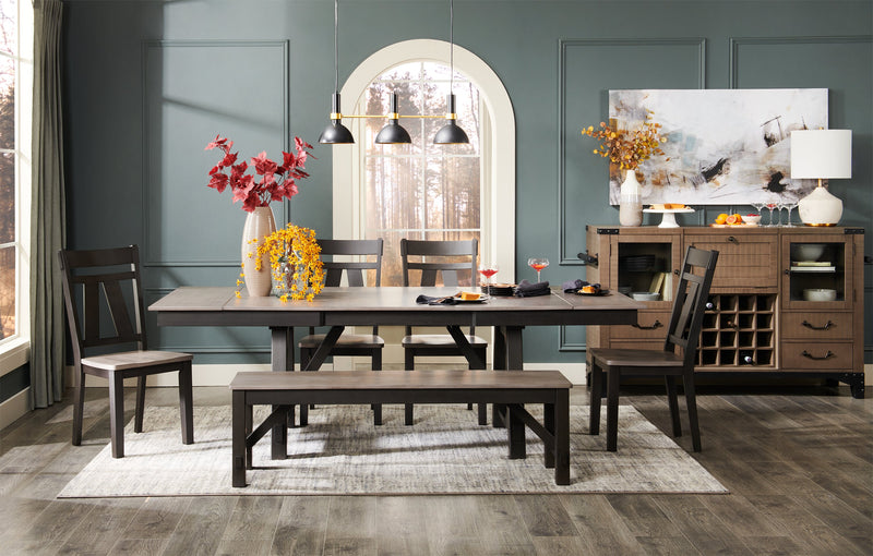 Zao Dining Bench, Melamine, 60\"W - Brown