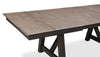 Zao Dining Table with 66-94"W Extension, Melamine, Trestle Base - Brown | Table de salle à manger Zao de 66 po à 94 po (L) en mélamine avec rallonge avec base à tréteaux - brune