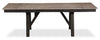 Zao Dining Table with 66-94"W Extension, Melamine, Trestle Base - Brown | Table de salle à manger Zao de 66 po à 94 po (L) en mélamine avec rallonge avec base à tréteaux - brune