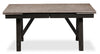 Zao Dining Table with 66-94"W Extension, Melamine, Trestle Base - Brown | Table de salle à manger Zao de 66 po à 94 po (L) en mélamine avec rallonge avec base à tréteaux - brune