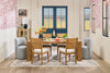 Zola Gliding Dining Chair with Polyester Fabric - Grey | Chaise de salle à manger coulissante Zola en tissu de polyester - grise